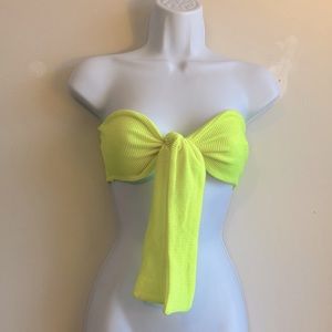 Tube top, bright neon yellow